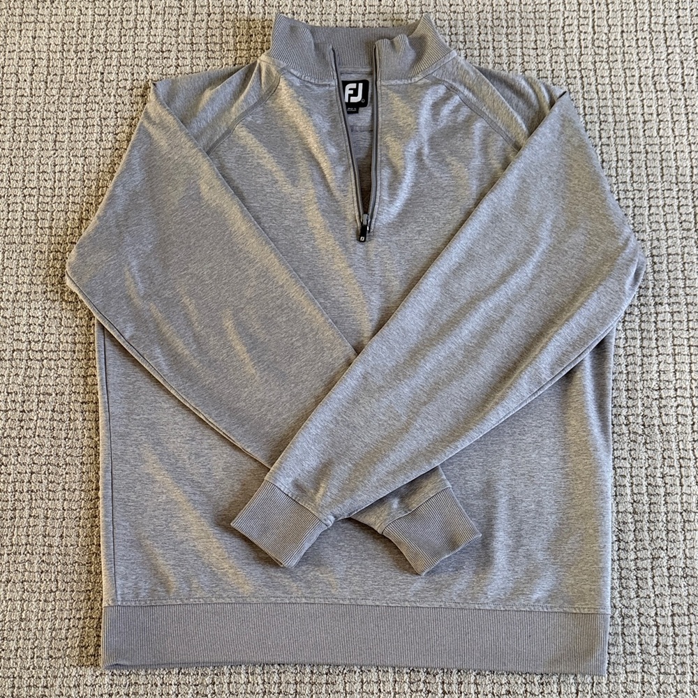 FootJoy Men's Gray Zip-Up Sweater